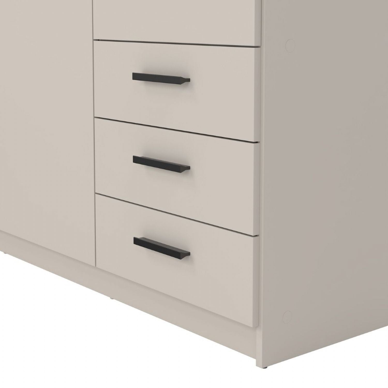 Sprint Wardrobe with 3 Doors + 3 Drawers in Cashmere