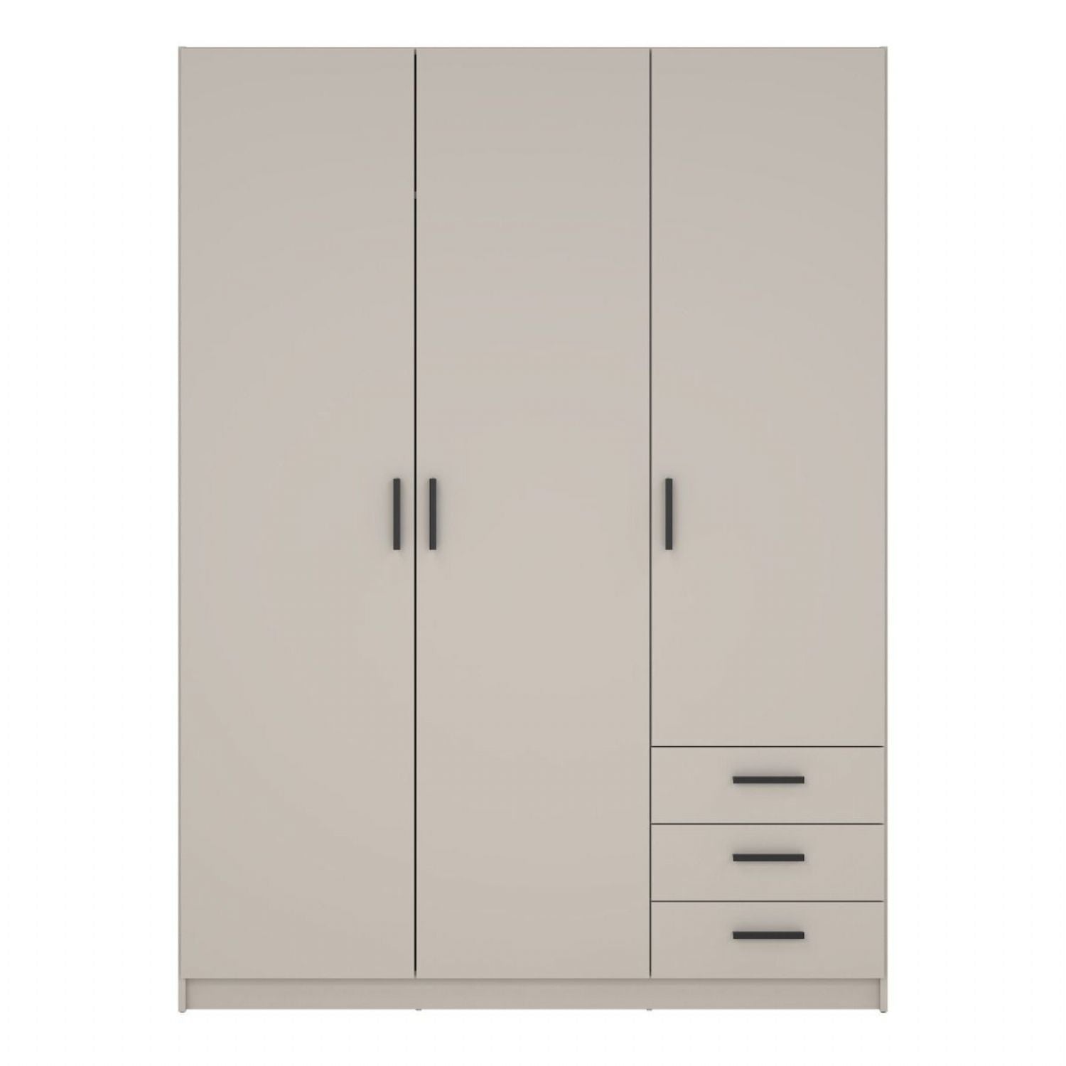 Sprint Wardrobe with 3 Doors + 3 Drawers in Cashmere