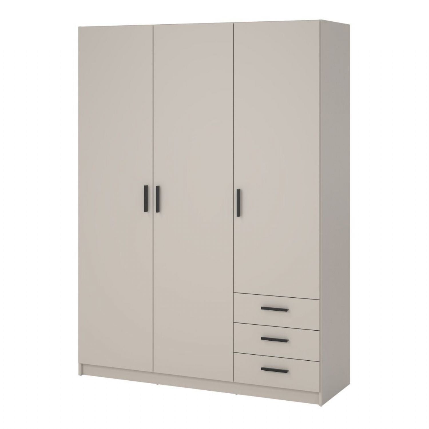 Sprint Wardrobe with 3 Doors + 3 Drawers in Cashmere