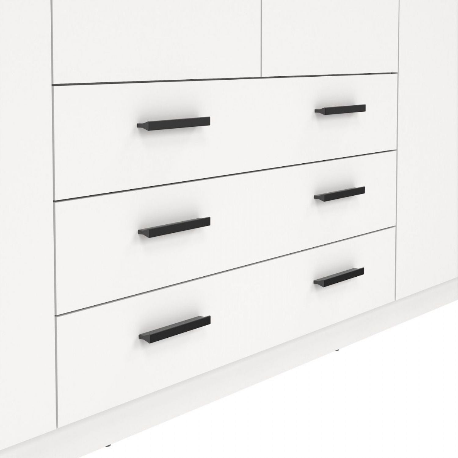 Sprint Wardrobe with 4 Doors + 3 Drawers in White