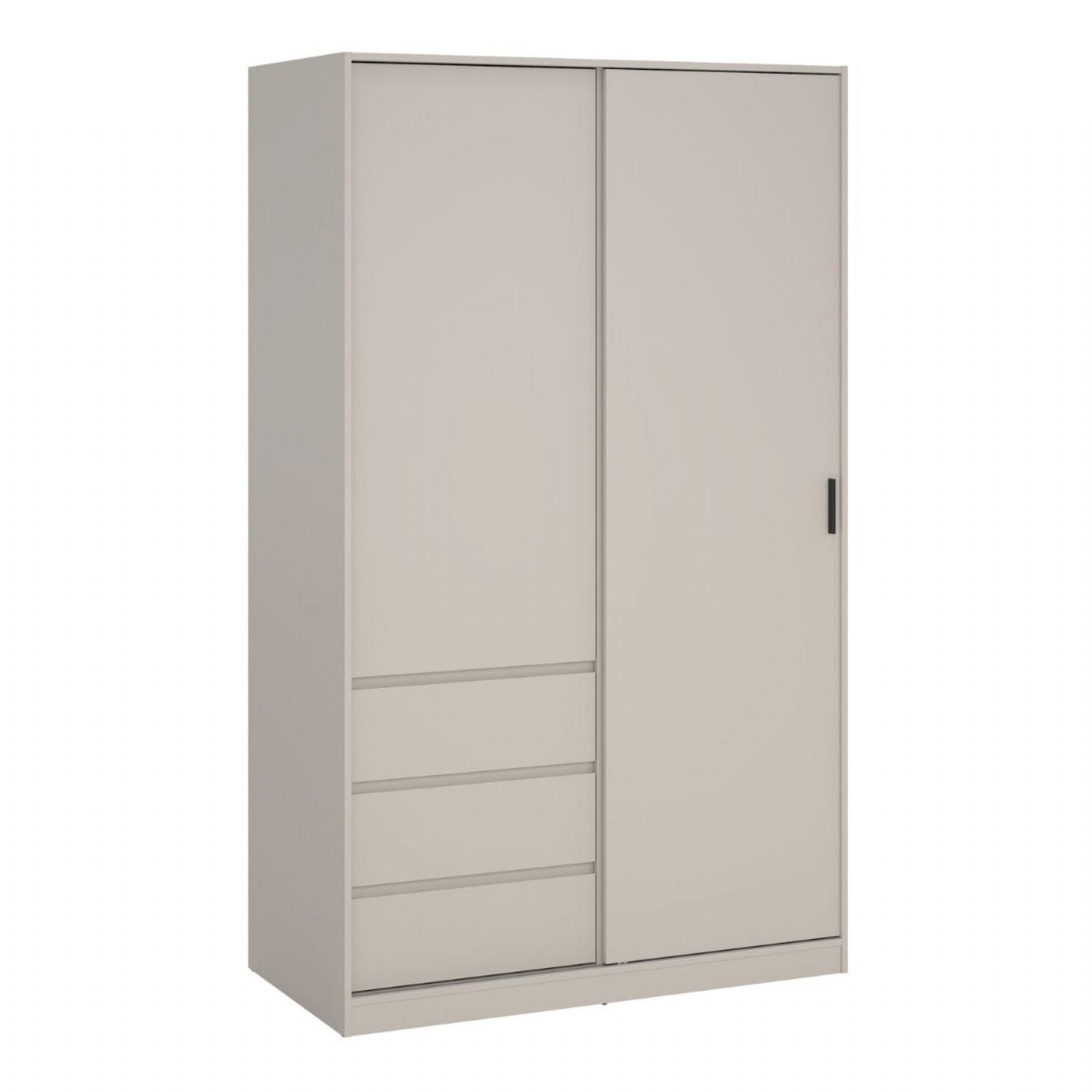 Naia Wardrobe with 1 Sliding Door 1 Std Door &amp; 3 Drawers in Cashmere