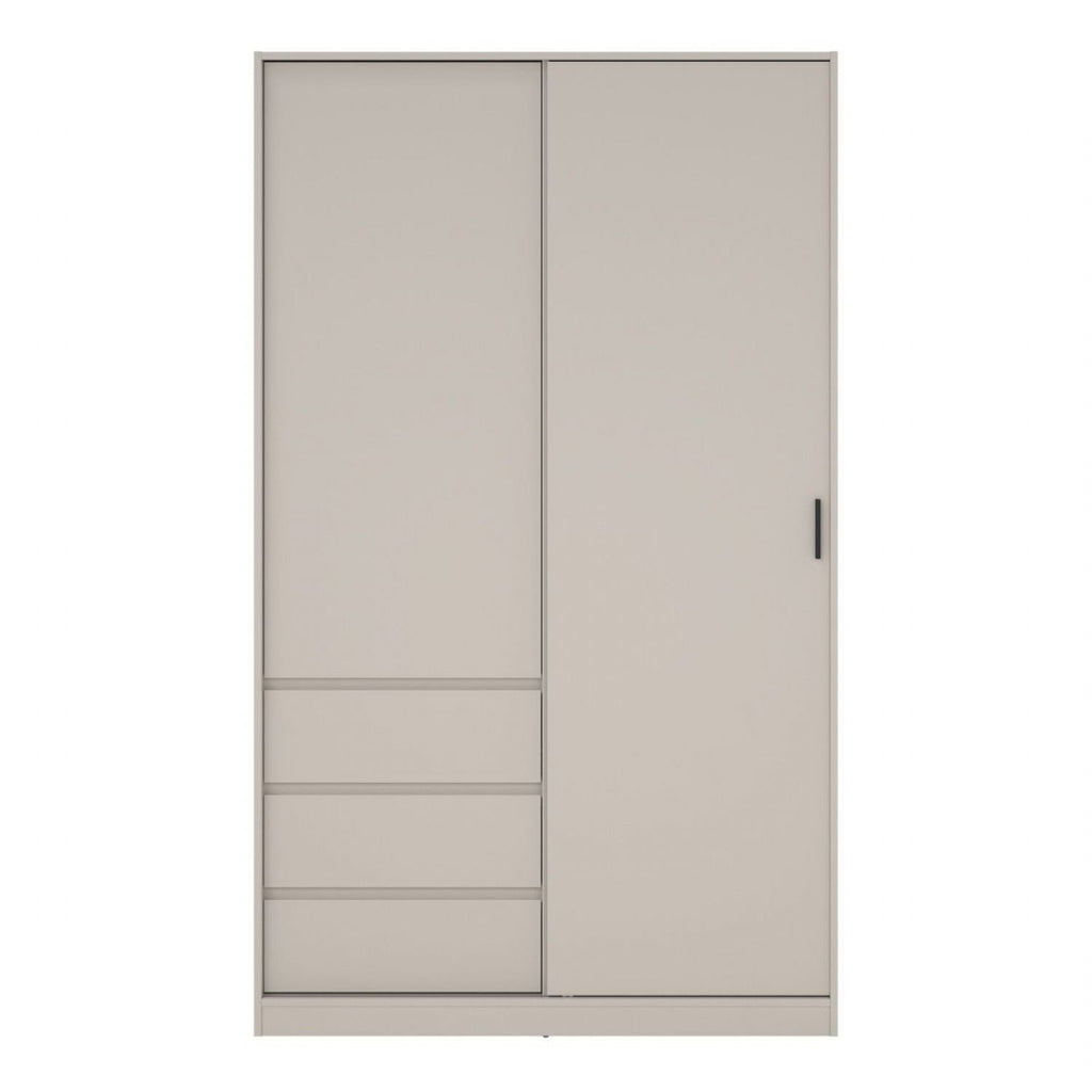 Naia Wardrobe with 1 Sliding Door 1 Std Door & 3 Drawers in Cashmere