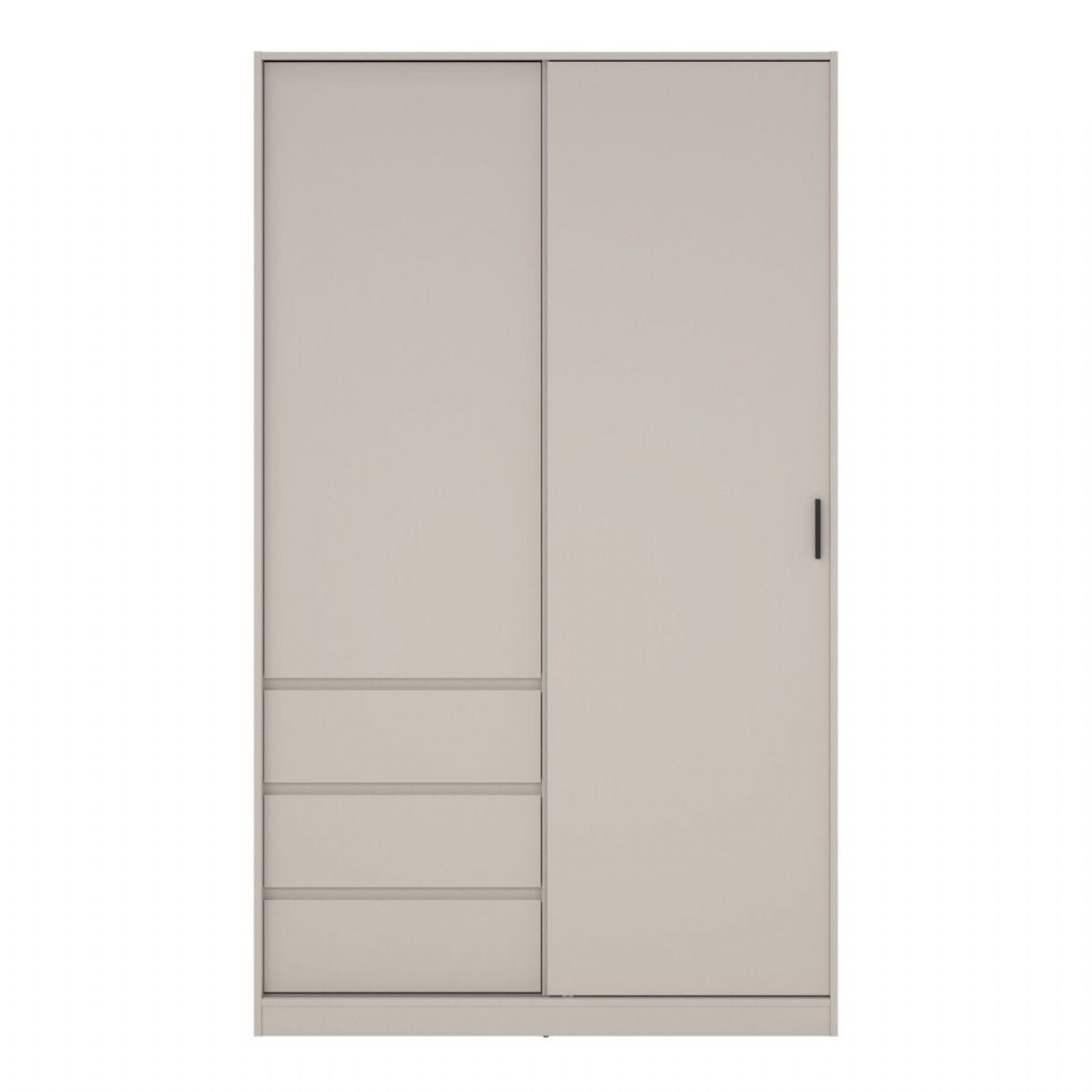 Naia Wardrobe with 1 Sliding Door 1 Std Door & 3 Drawers in Cashmere