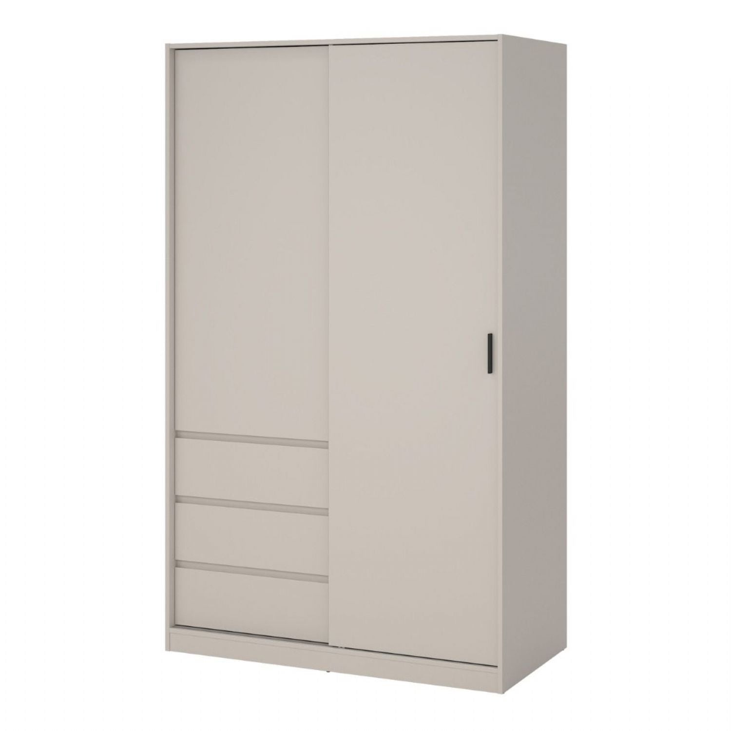 Naia Wardrobe with 1 Sliding Door 1 Std Door & 3 Drawers in Cashmere