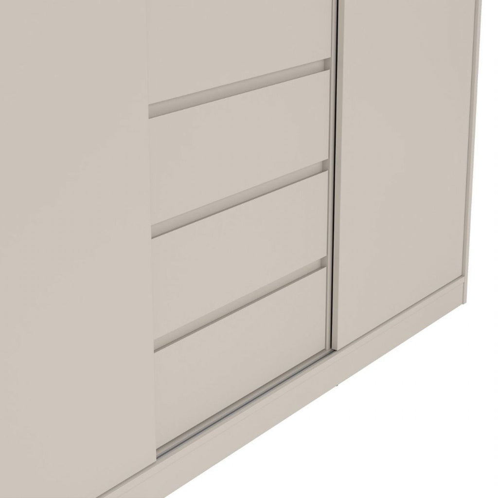 Naia Wardrobe with 2 sliding Doors 1 Door 3 Drawers in Cashmere