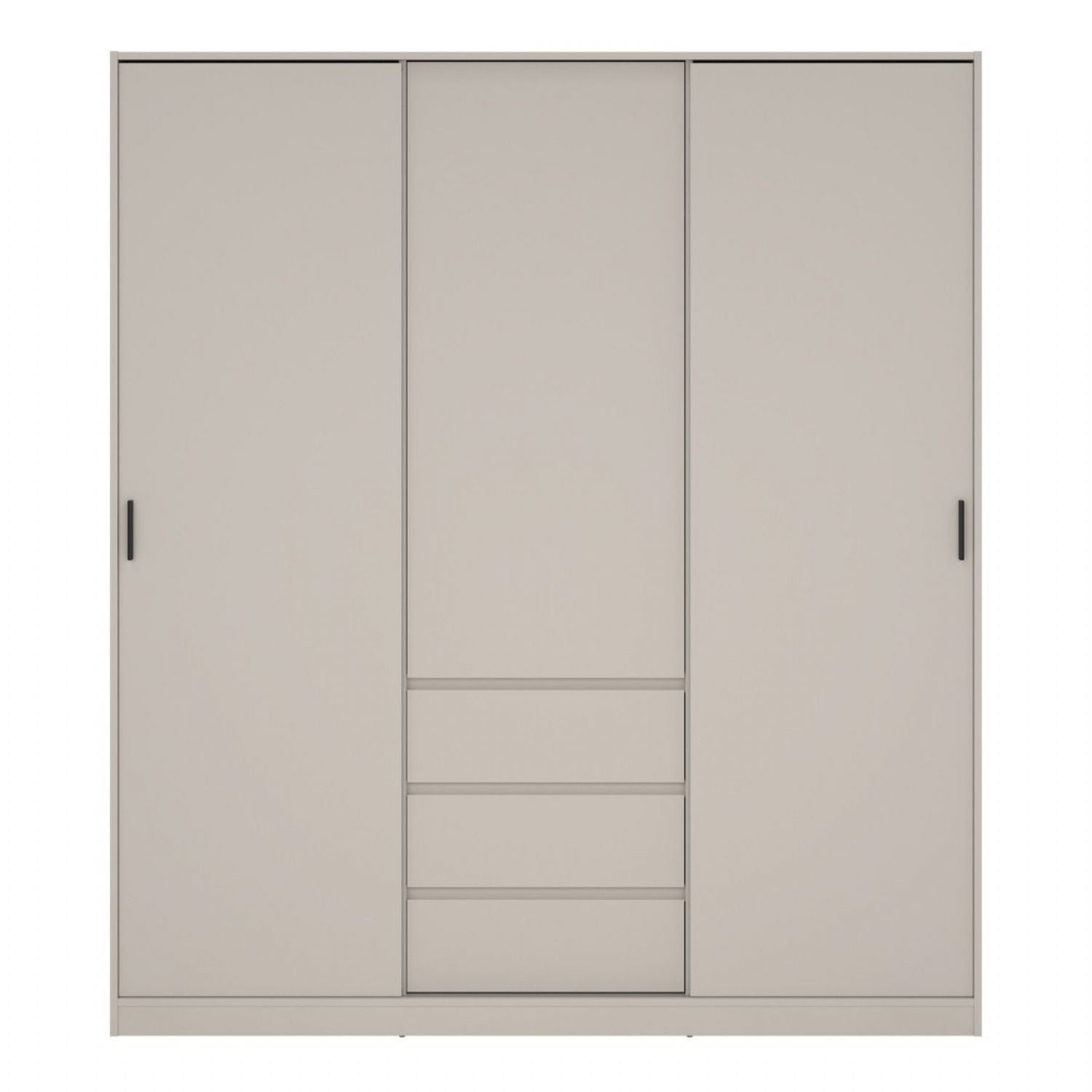 Naia Wardrobe with 2 sliding Doors 1 Door 3 Drawers in Cashmere