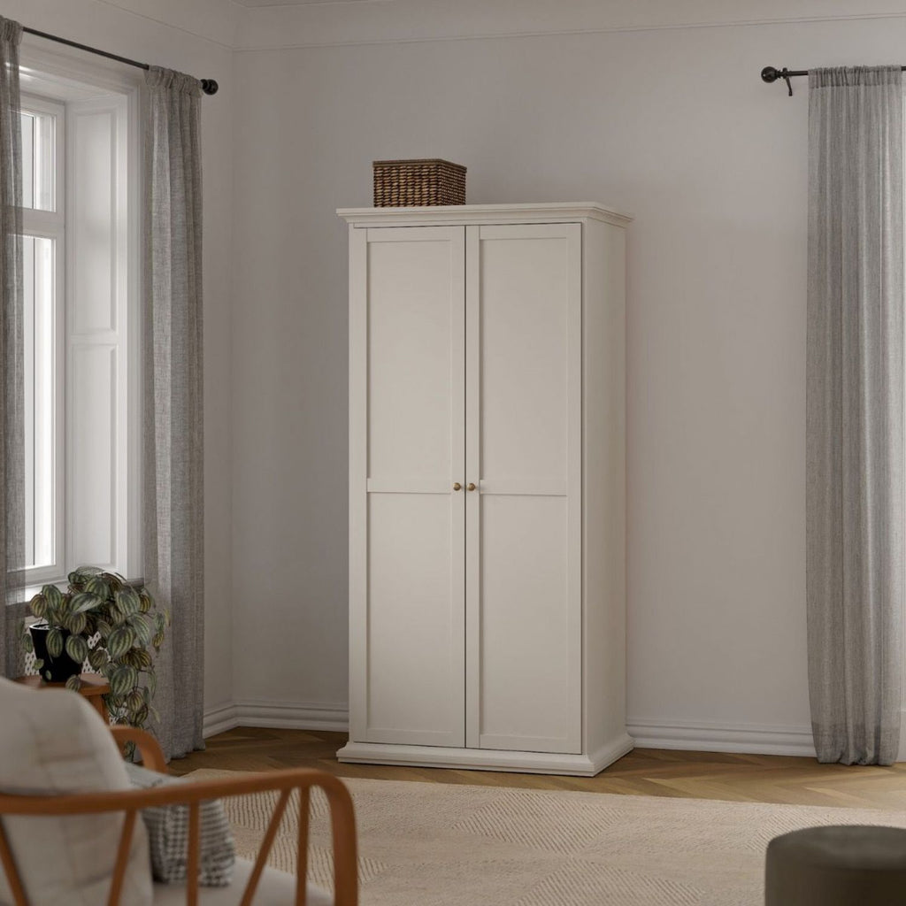 Paris Wardrobe with 2 Doors in Cashmere