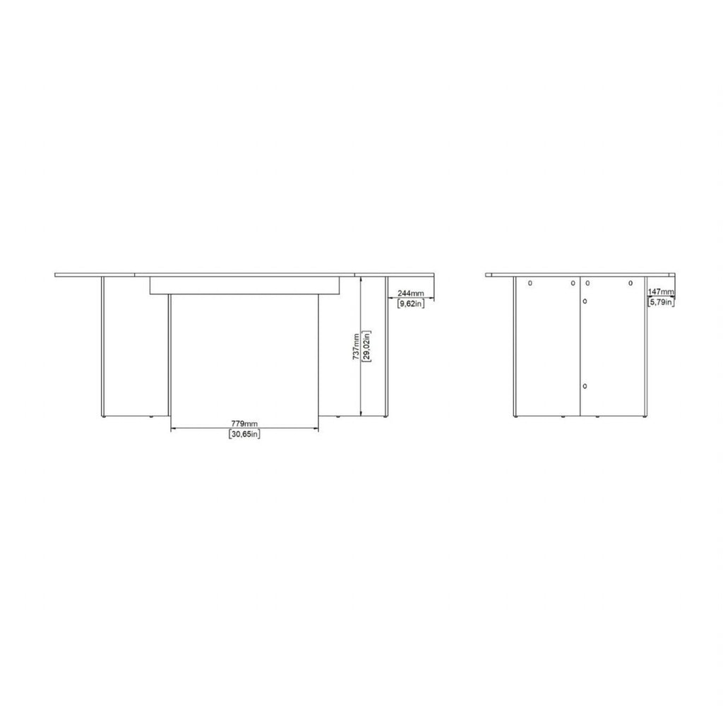 Family Dining table 100x200cm in White