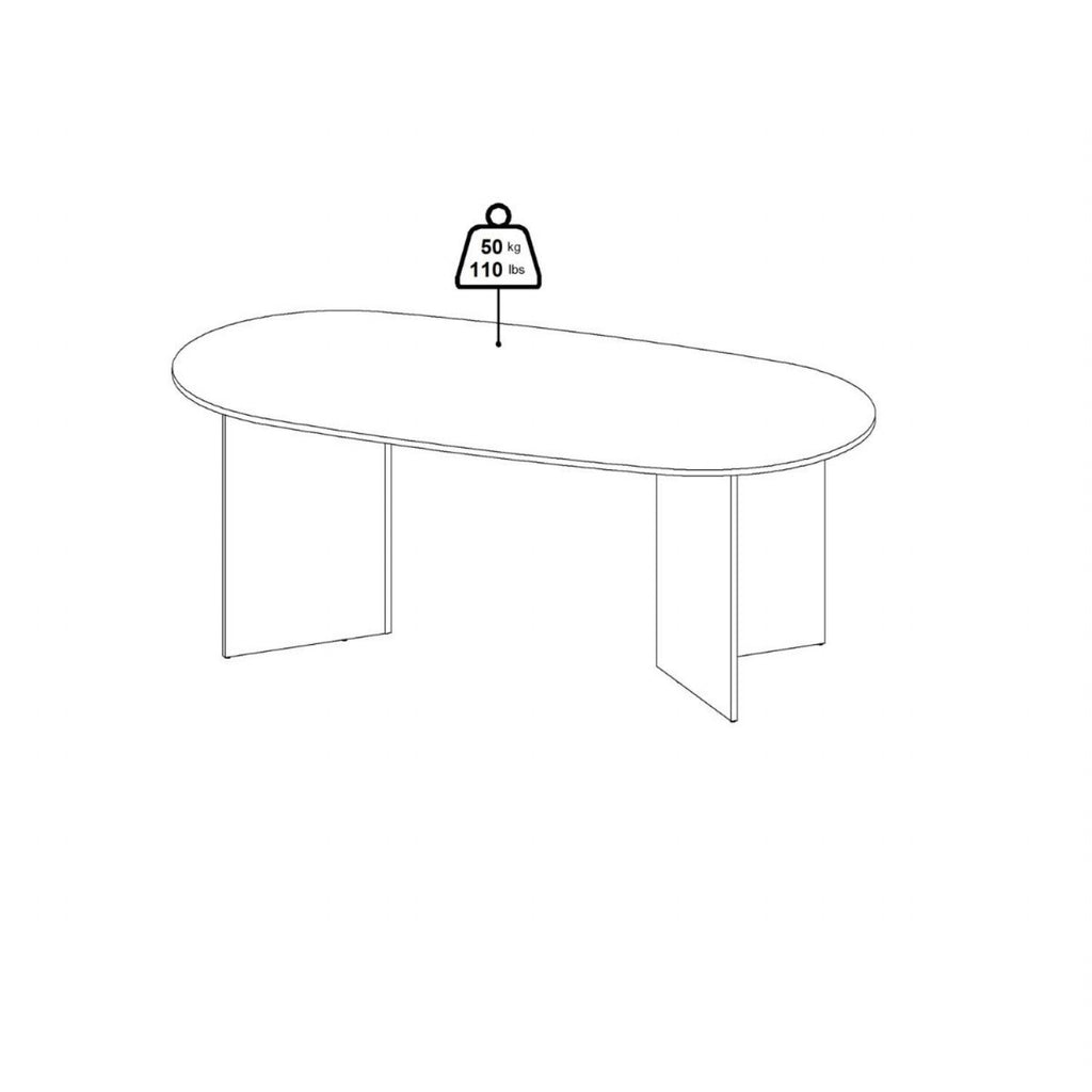Family Dining table 100x200cm in White