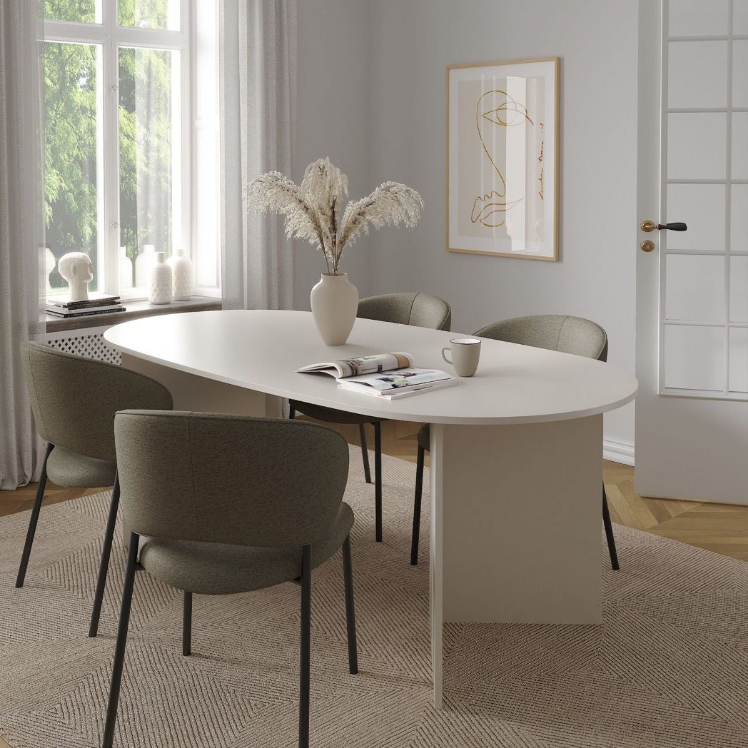 Family Dining table 100x200cm in Cashmere