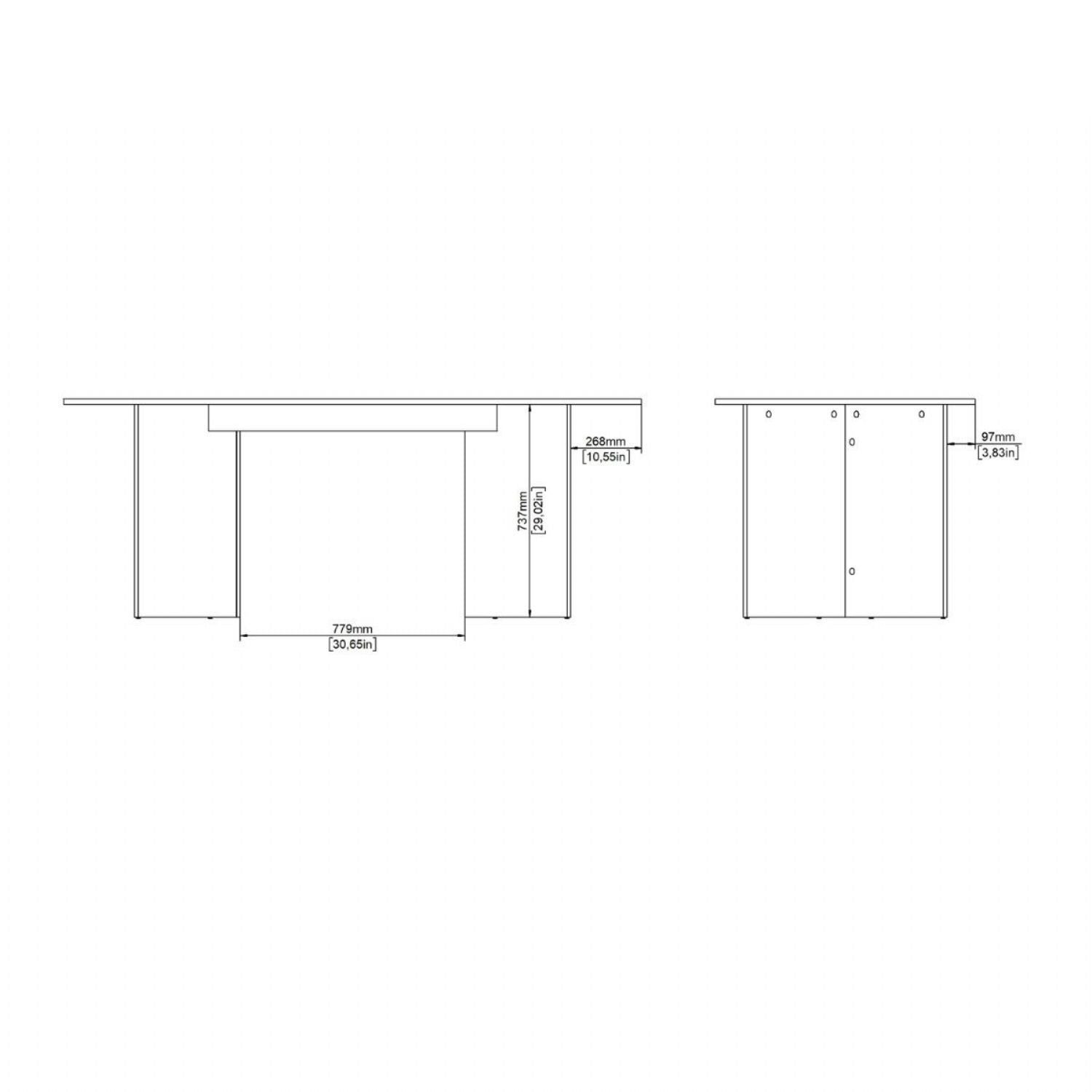 Family Dining table 90x200cm in White