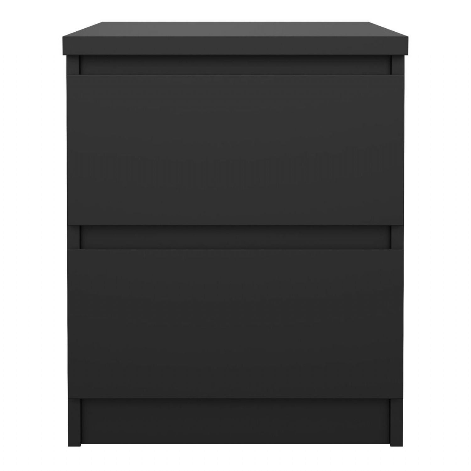 Naia Bedside 2 Drawers in Matt Black