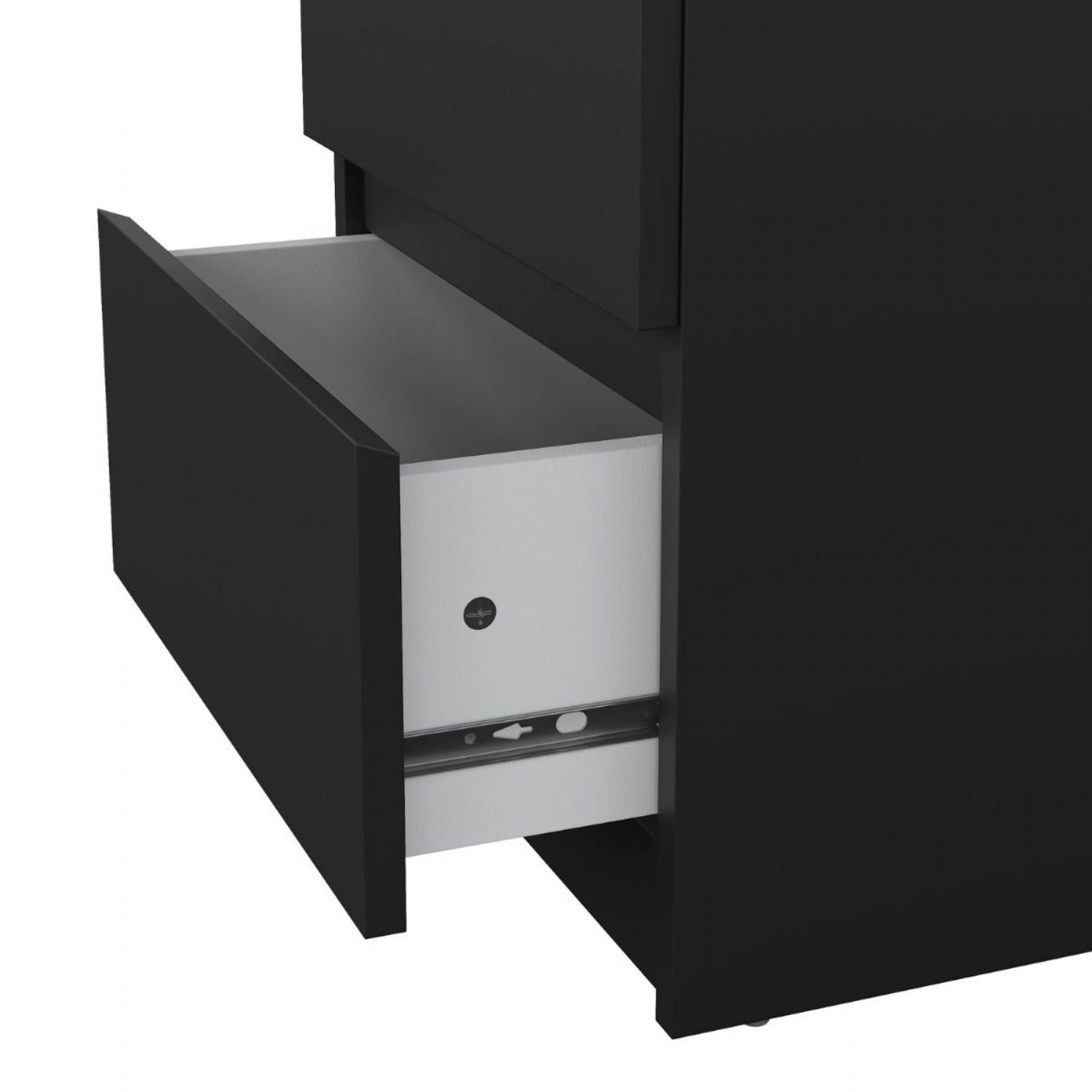 Naia Bedside 2 Drawers in Matt Black