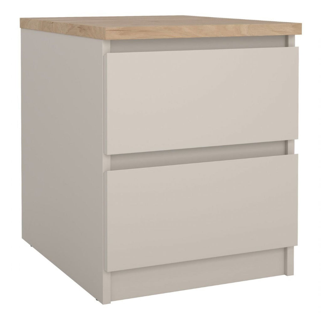 Naia Bedside 2 Drawers in Cashmere Jackson Hickory
