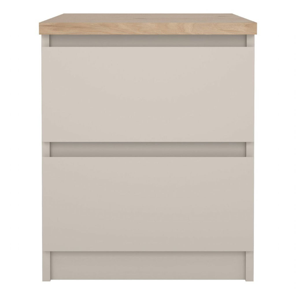 Naia Bedside 2 Drawers in Cashmere Jackson Hickory