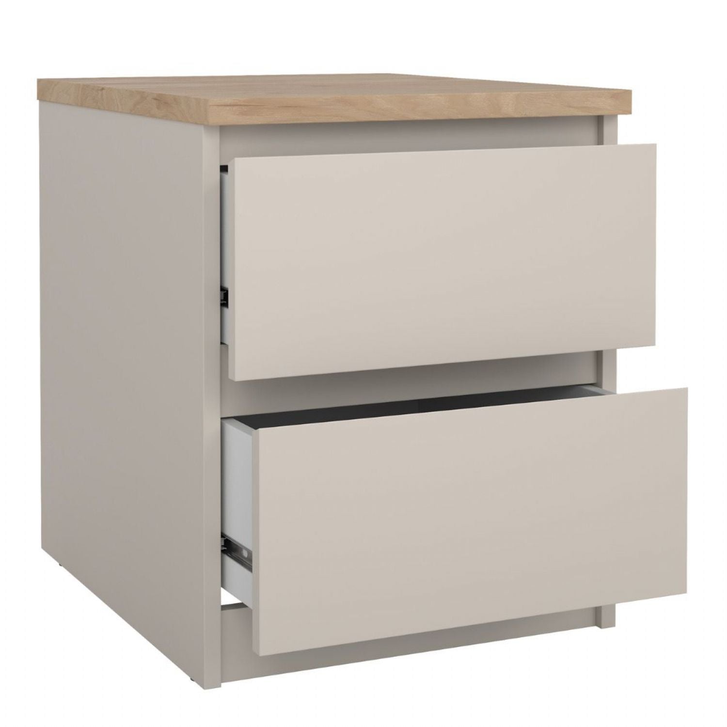 Naia Bedside 2 Drawers in Cashmere Jackson Hickory