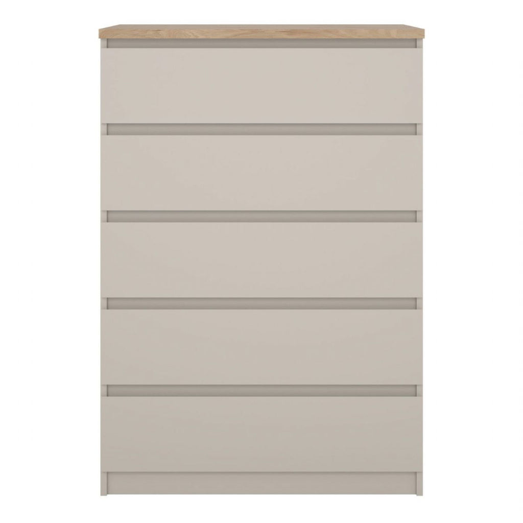 Naia Chest of 5 Drawers in Cashmere Jackson Hickory
