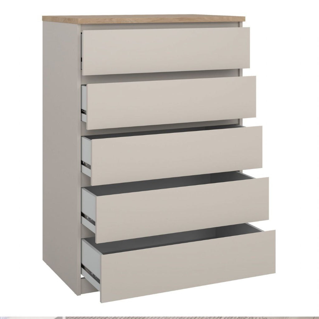 Naia Chest of 5 Drawers in Cashmere Jackson Hickory