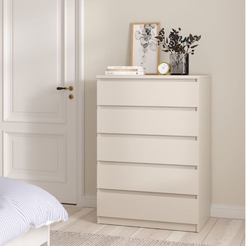 Naia Chest of 5 Drawers in Cashmere