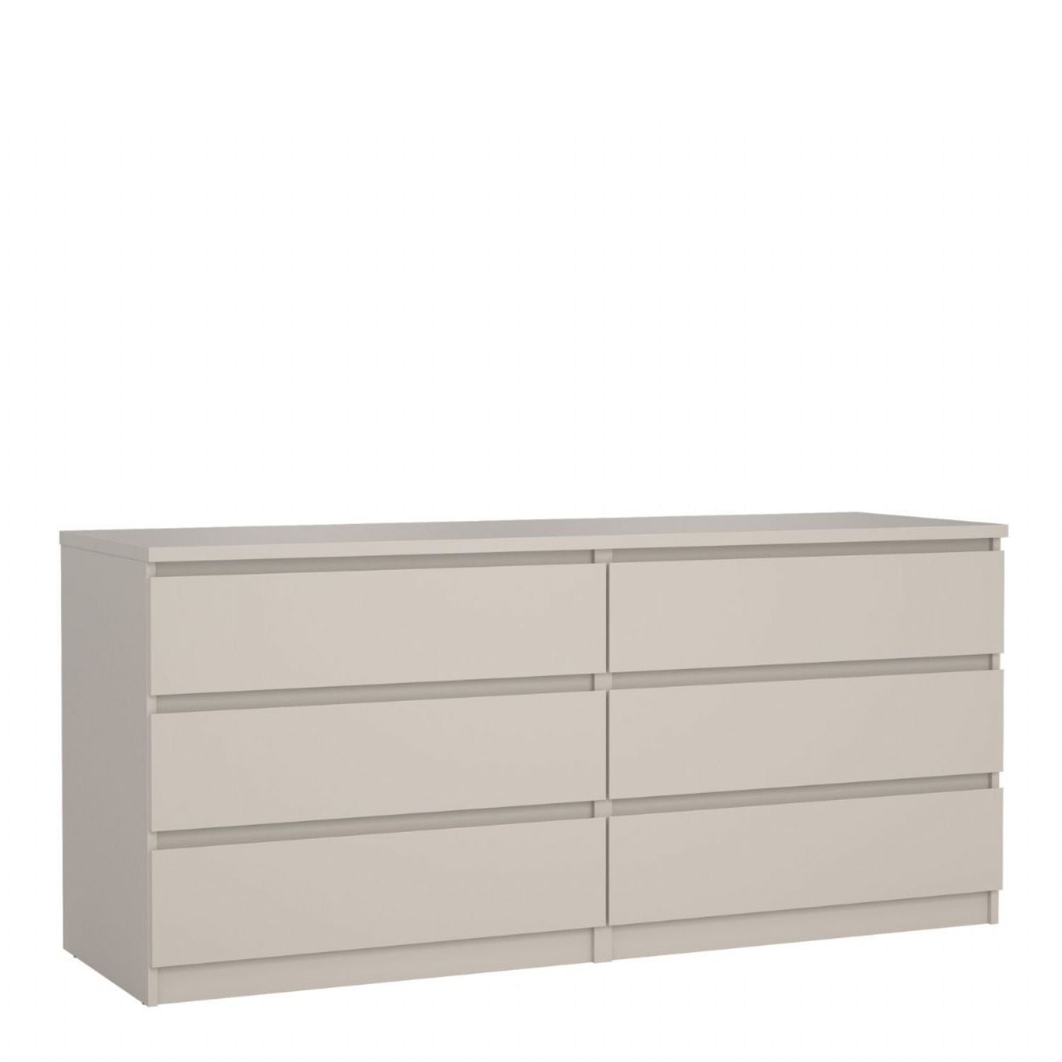 Naia Wide Chest of 6 Drawers (3+3) in Cashmere