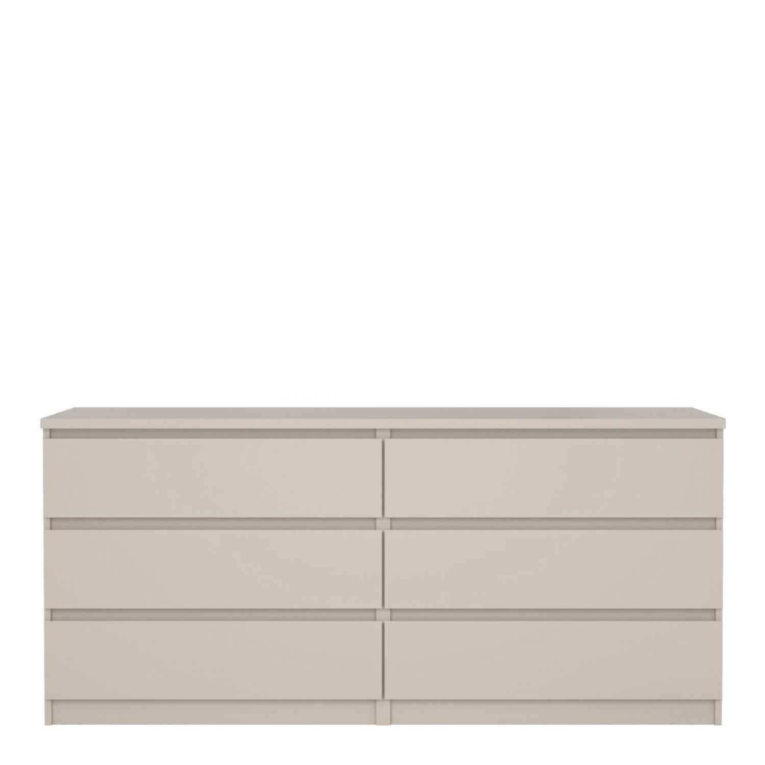 Naia Wide Chest of 6 Drawers (3+3) in Cashmere