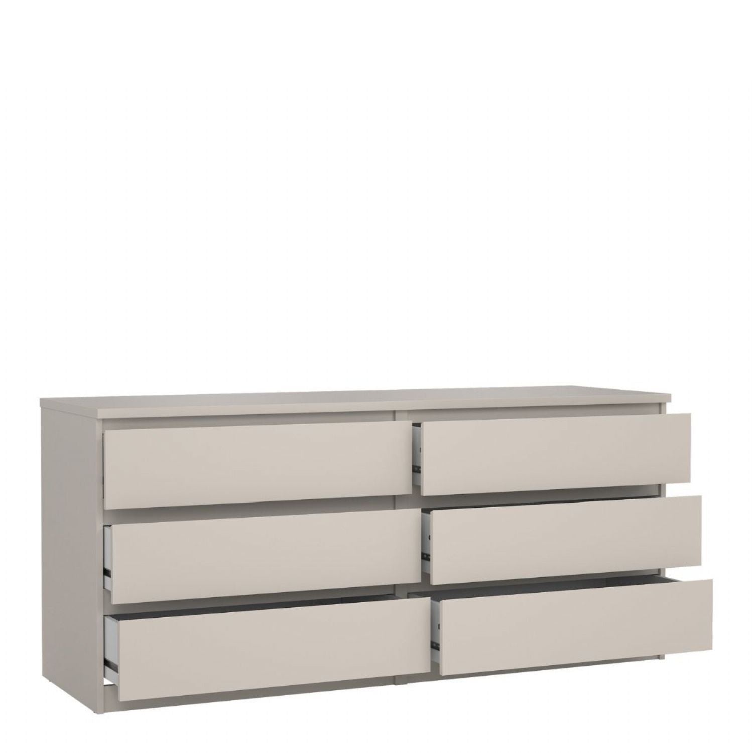 Naia Wide Chest of 6 Drawers (3+3) in Cashmere