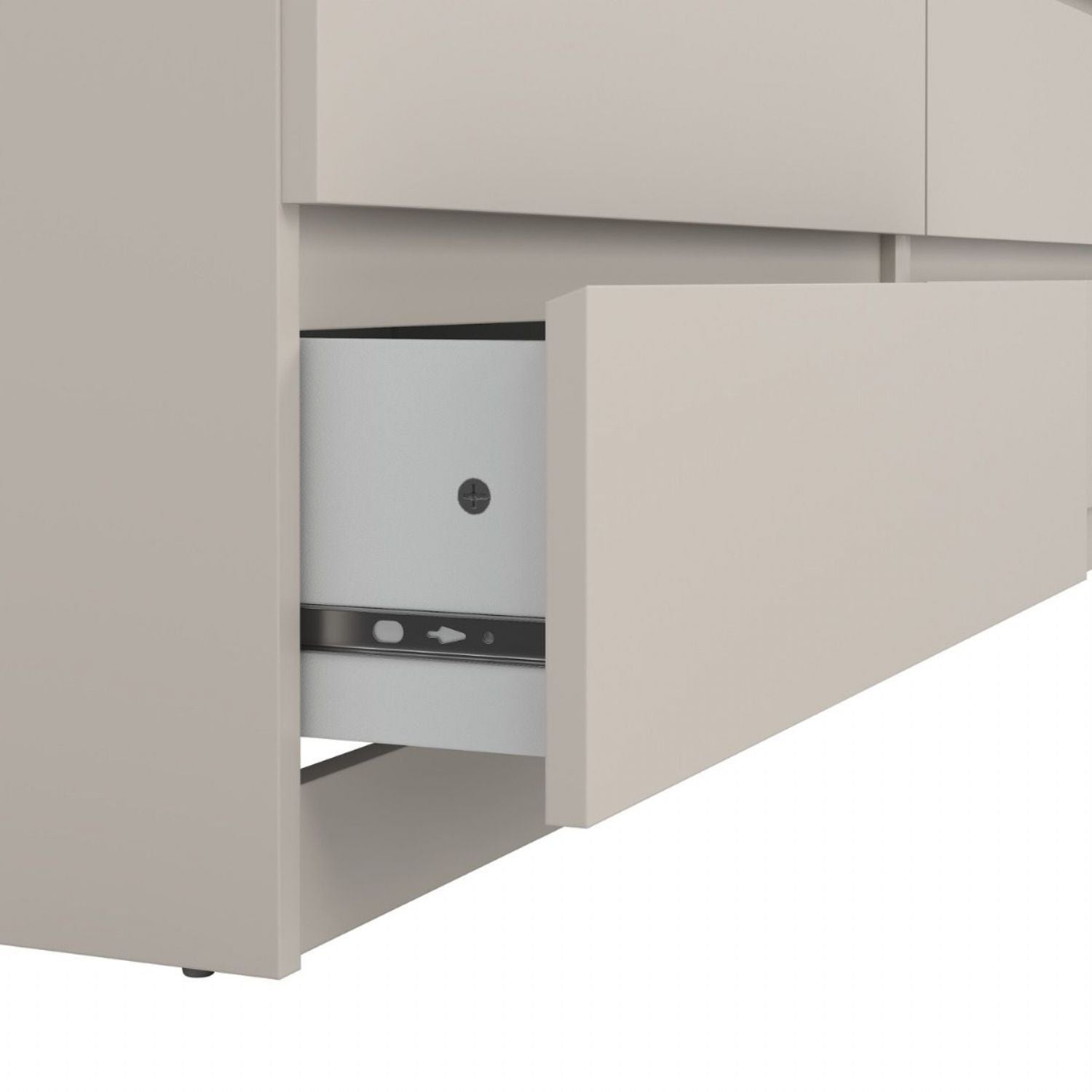Naia Wide Chest of 6 Drawers (3+3) in Cashmere