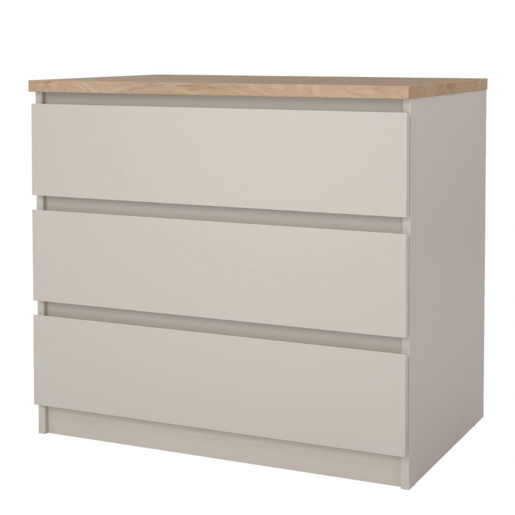 Naia Chest of 3 Drawers in Cashmere Jackson Hickory