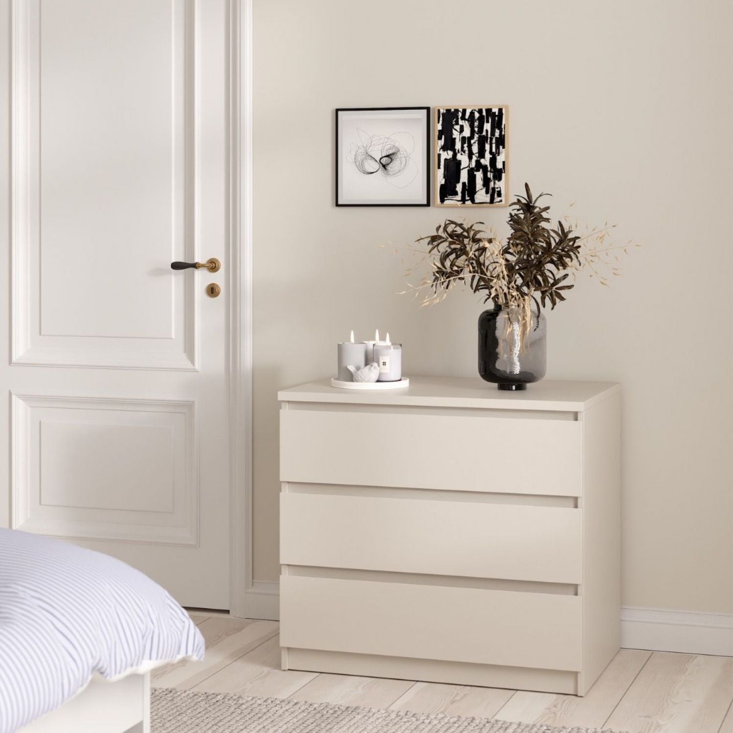 Naia Chest of 3 Drawers in Cashmere
