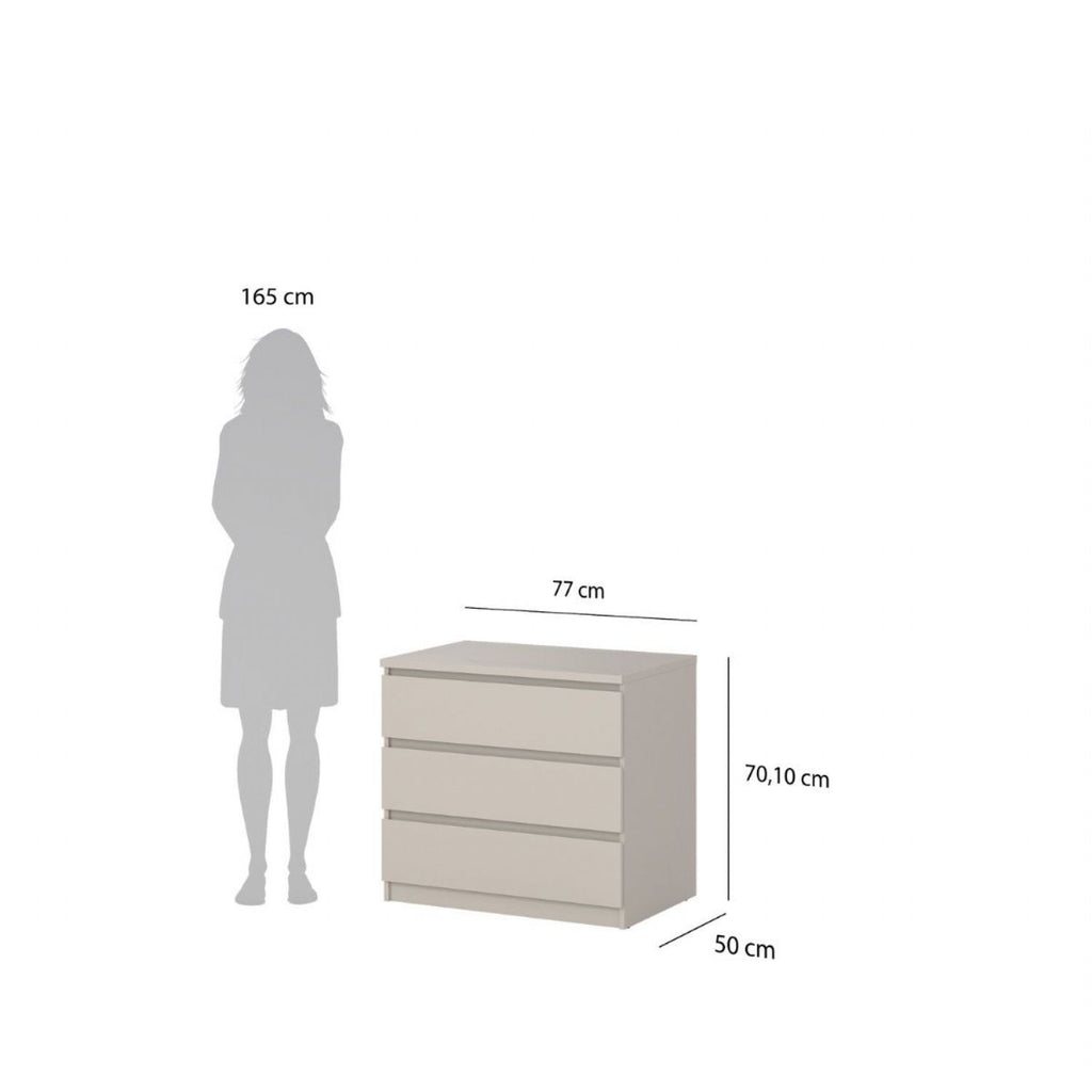 Naia Chest of 3 Drawers in Cashmere