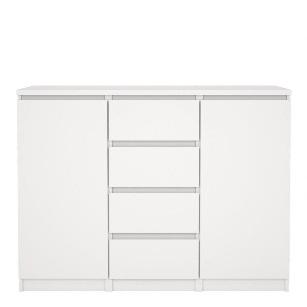Naia Sideboard 4 Drawers 2 Doors in White