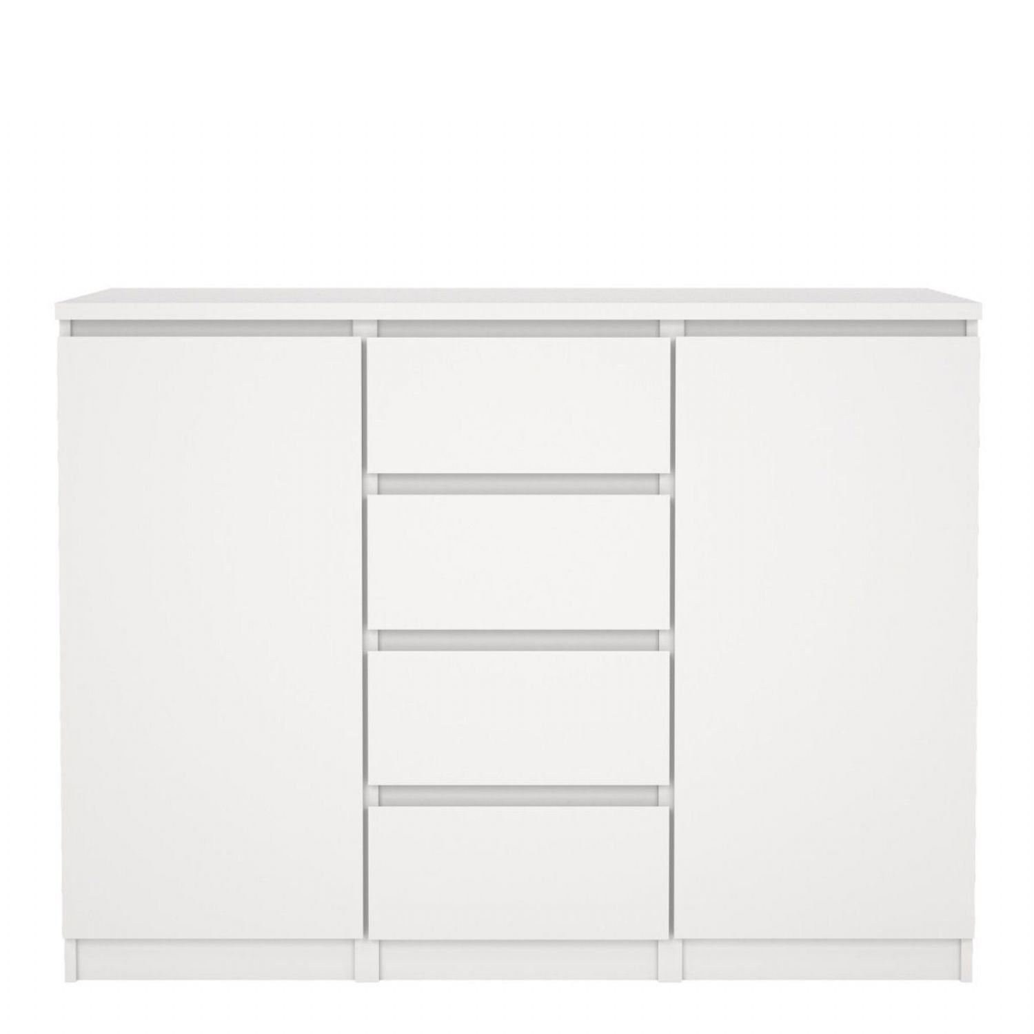 Naia Sideboard 4 Drawers 2 Doors in White