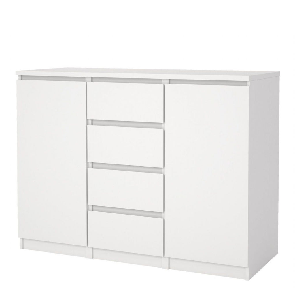 Naia Sideboard 4 Drawers 2 Doors in White
