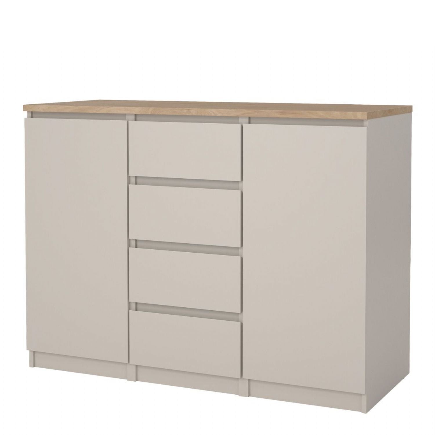 Naia Sideboard 4 Drawers 2 Doors in Cashmere Jackson Hickory