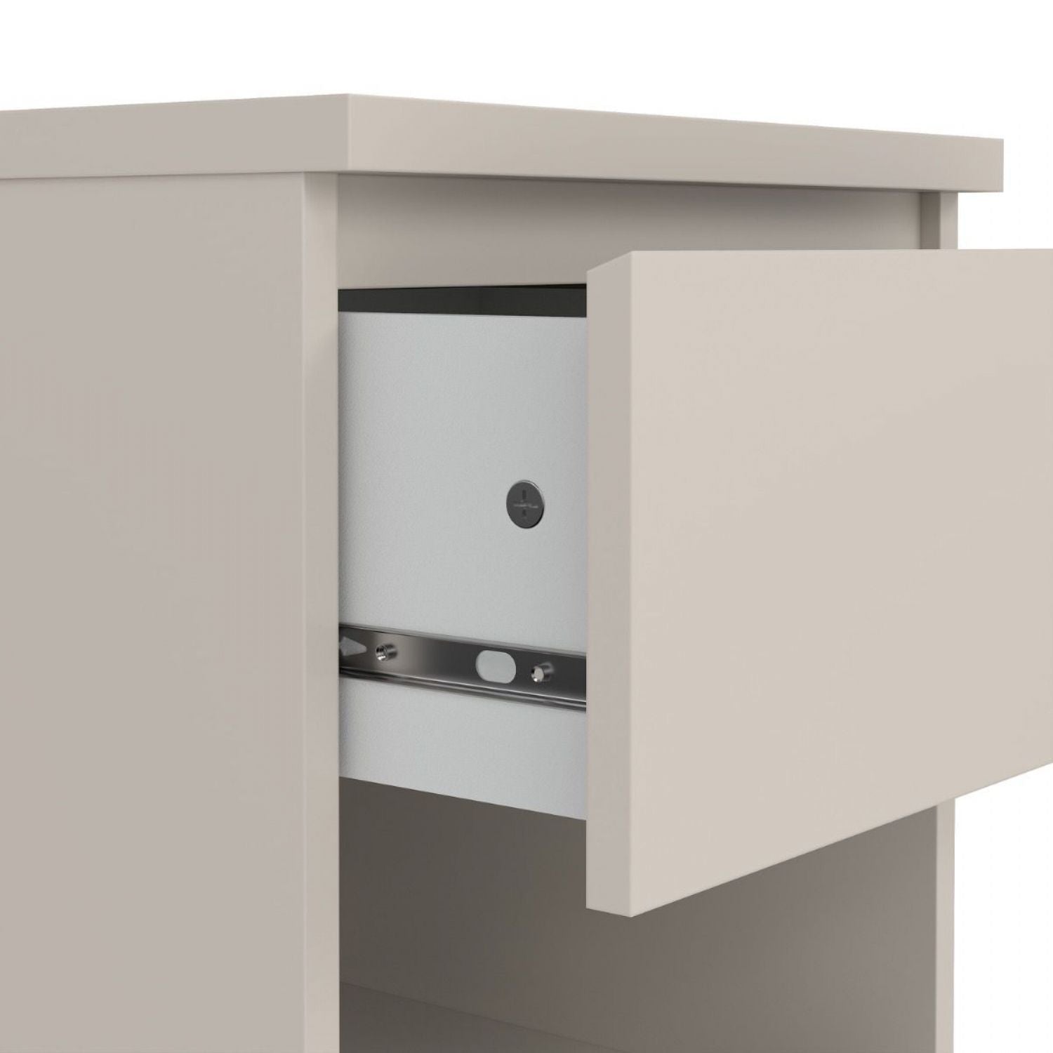 Naia Nightstand 1 Drawer Nightstand in Cashmere