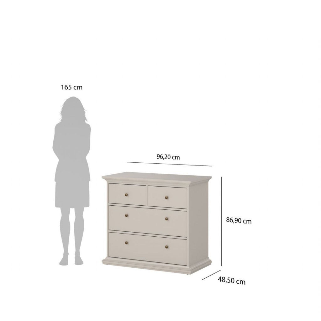 Paris Chest of 4 Drawers in Cashmere