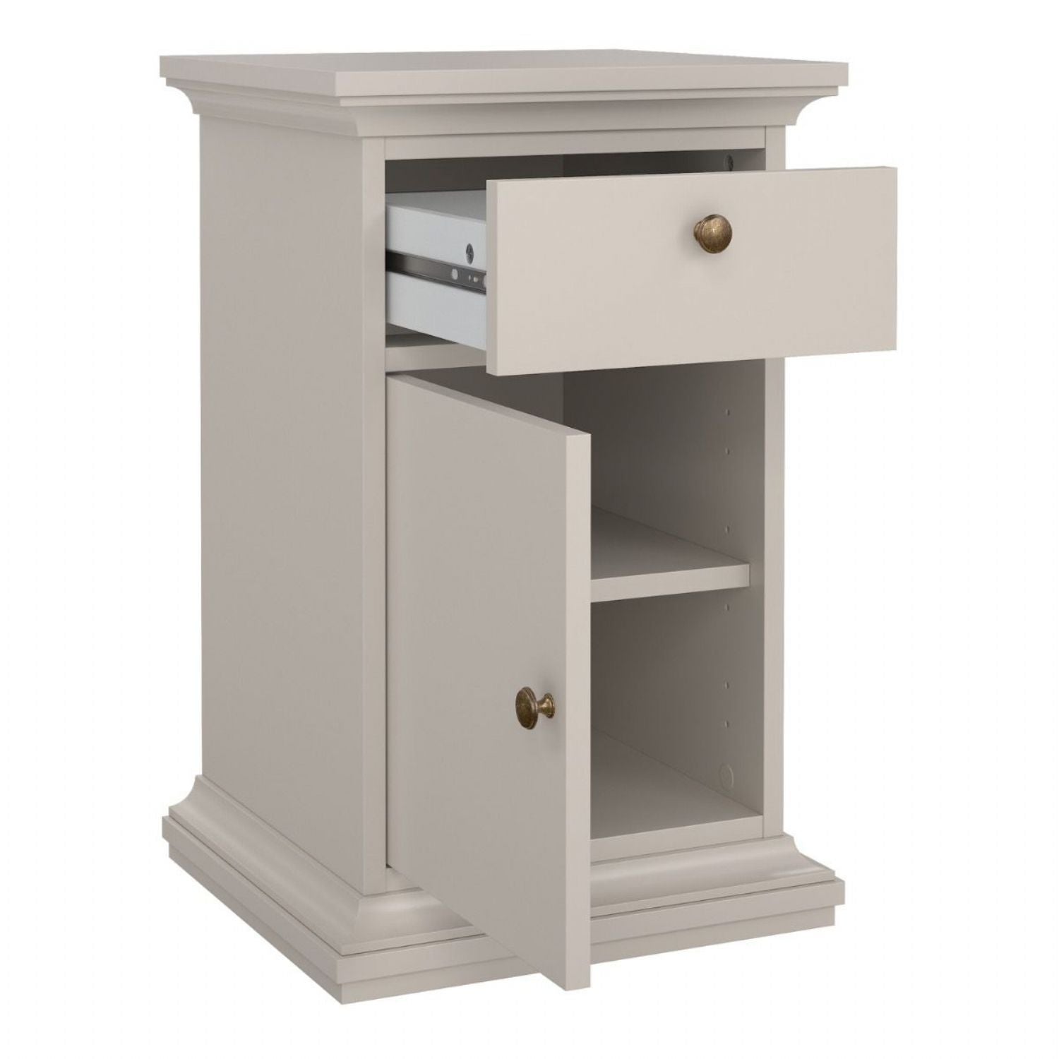 Paris Nightstand 1 door 1 Drawer in Cashmere