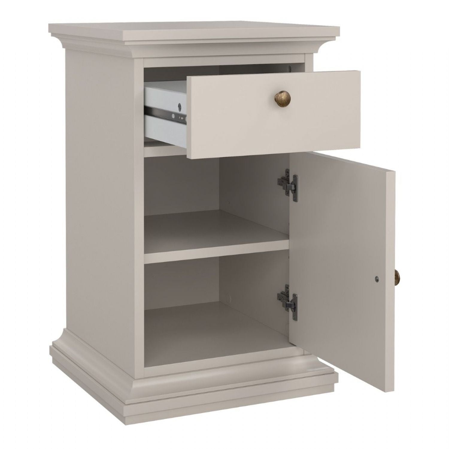 Paris Nightstand 1 door 1 Drawer in Cashmere