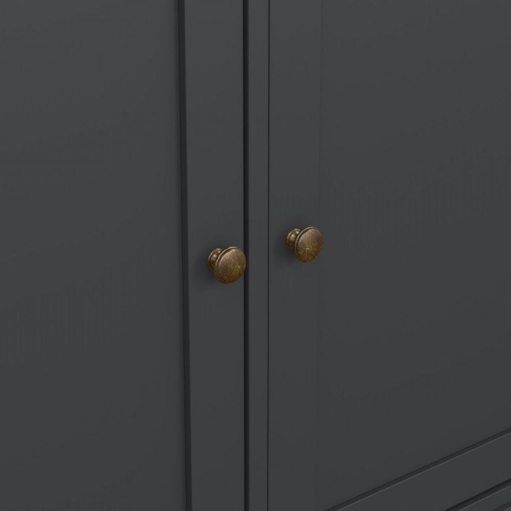 Paris Sideboard with 3 Doors and 3 Drawers in Matt Grey