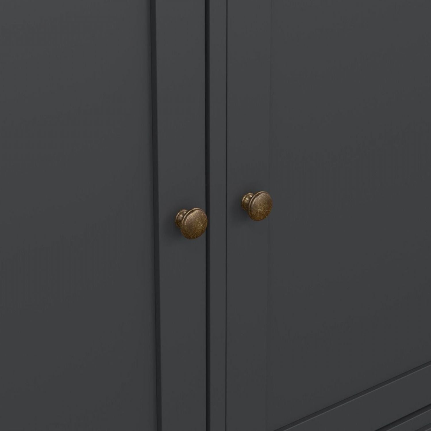 Paris Sideboard with 3 Doors and 3 Drawers in Matt Grey