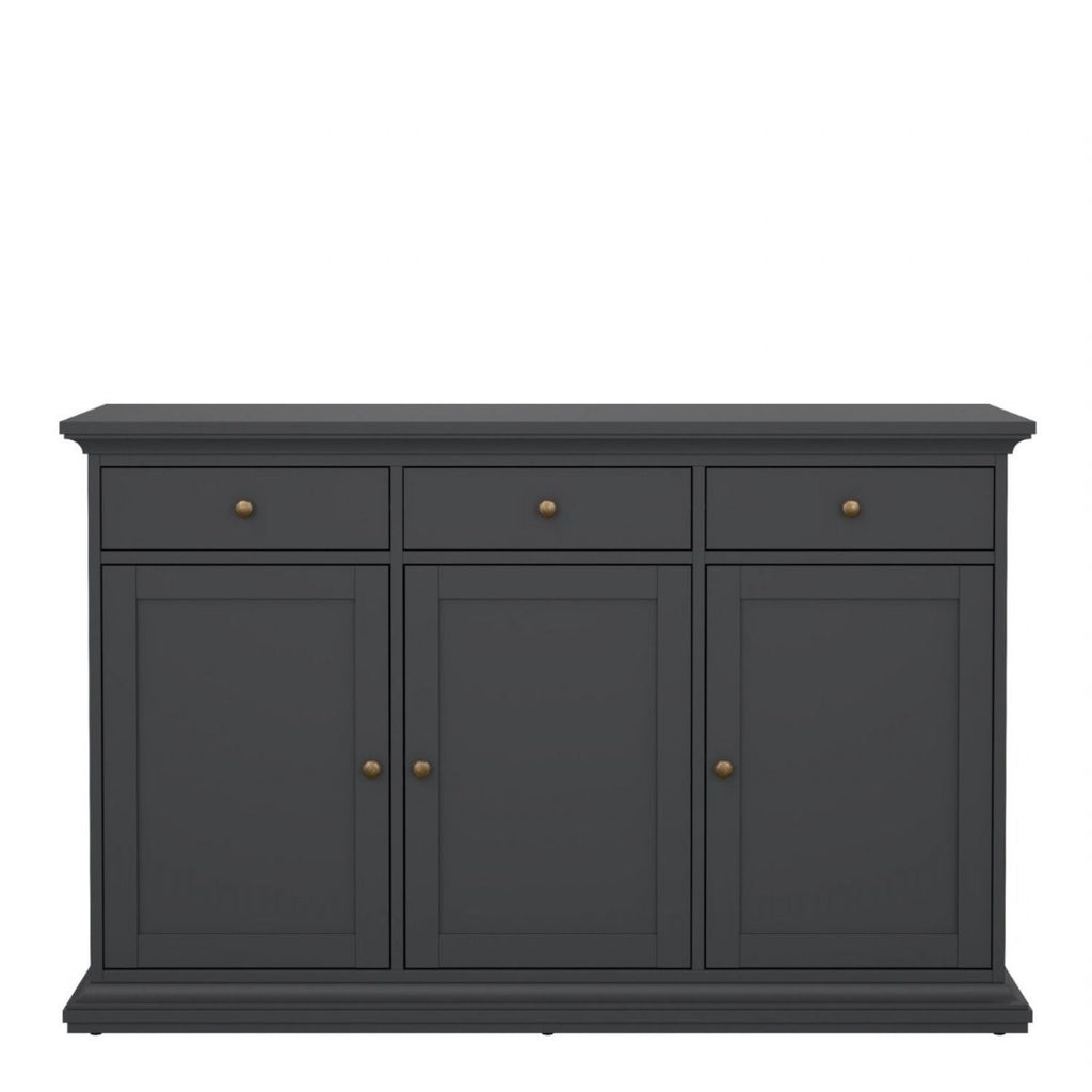Paris Sideboard with 3 Doors and 3 Drawers in Matt Grey