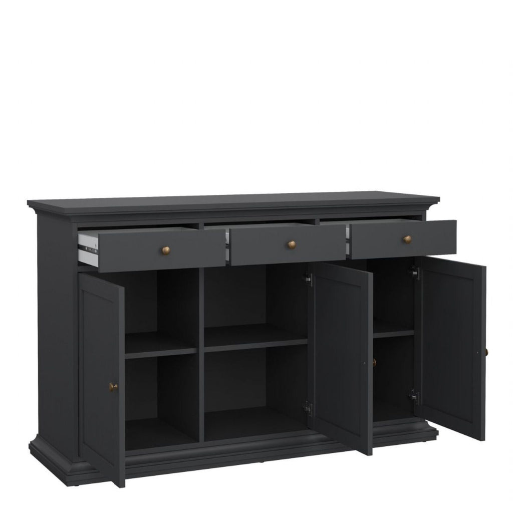 Paris Sideboard with 3 Doors and 3 Drawers in Matt Grey