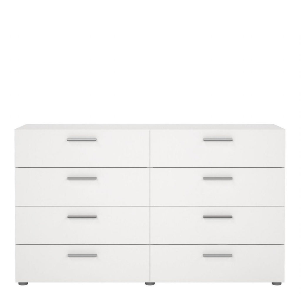Pepe Wide Chest of 8 Drawers in White