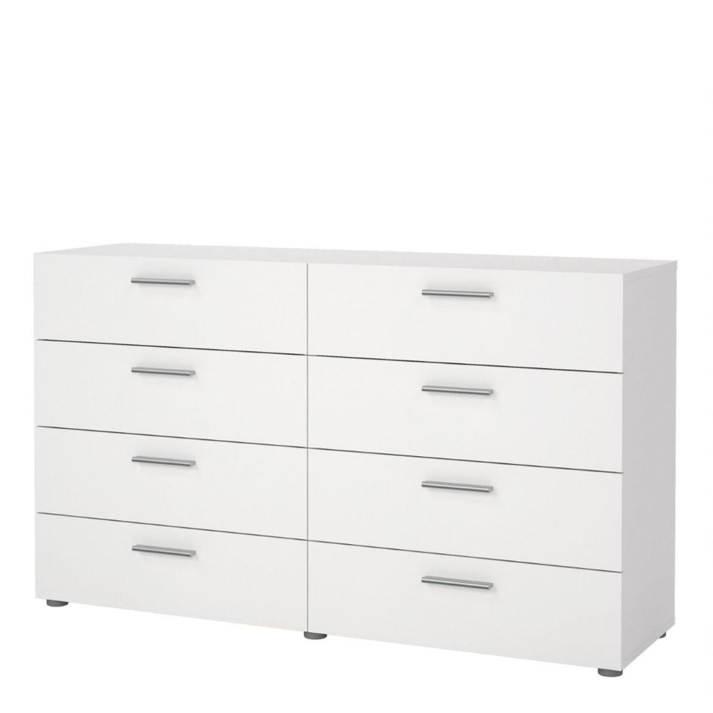 Pepe Wide Chest of 8 Drawers in White
