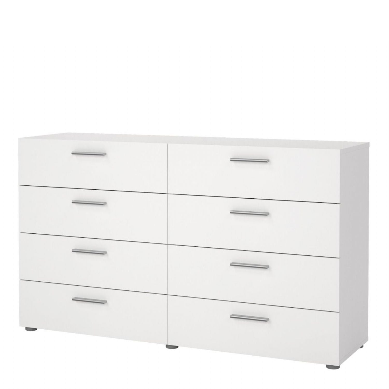 Pepe Wide Chest of 8 Drawers in White