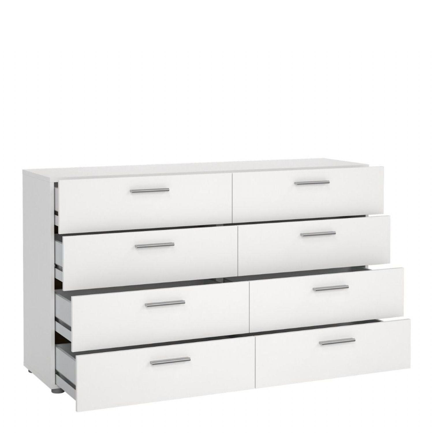 Pepe Wide Chest of 8 Drawers in White