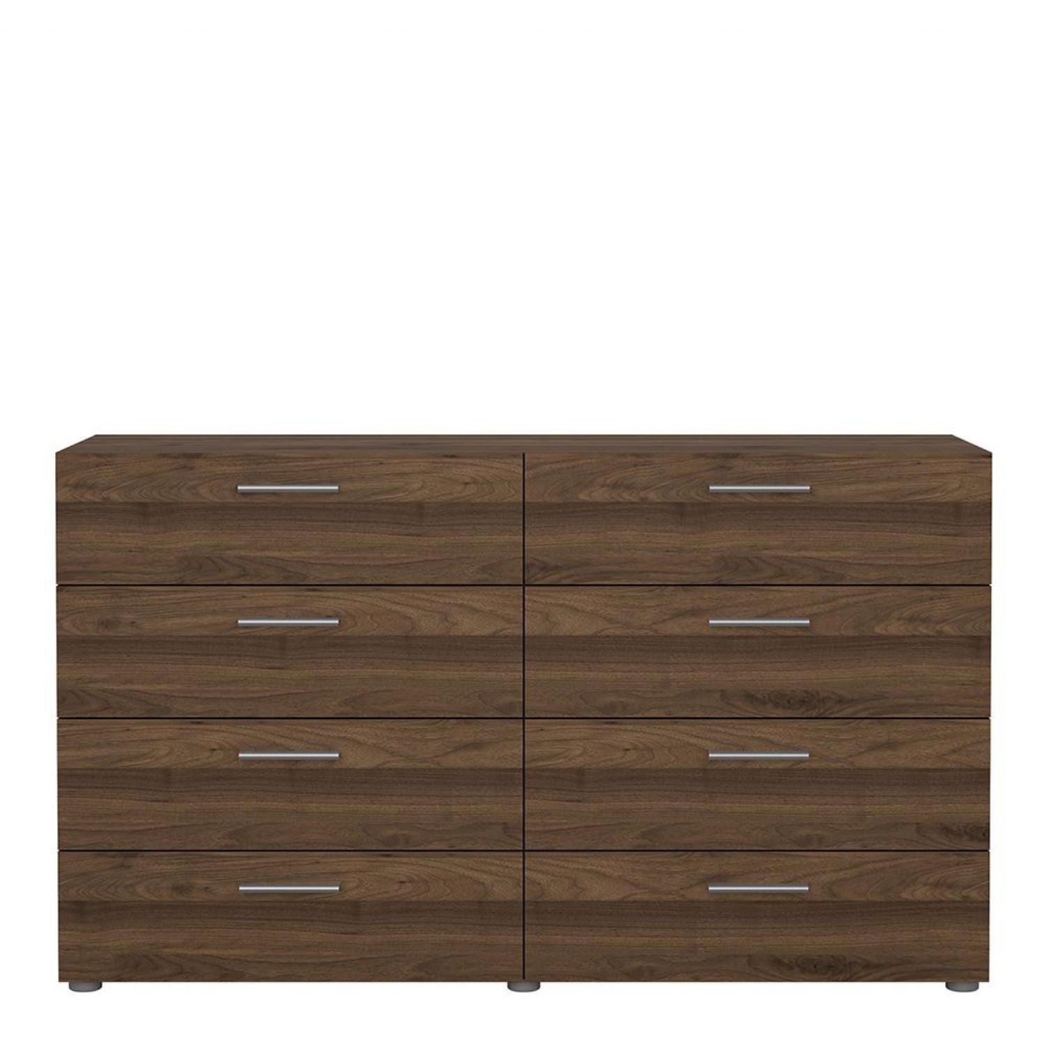 Pepe Wide Chest of 8 Drawers in Walnut