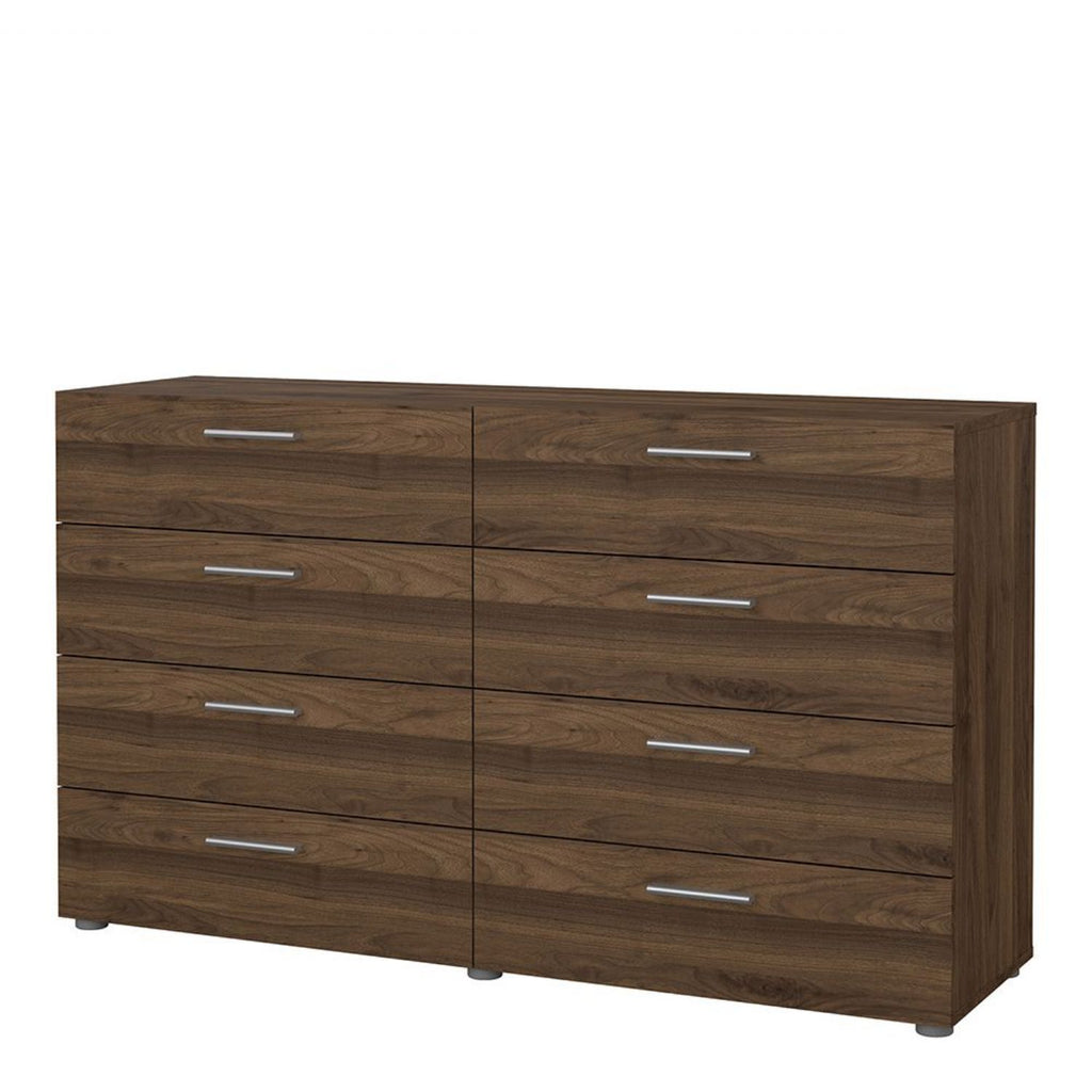 Pepe Wide Chest of 8 Drawers in Walnut
