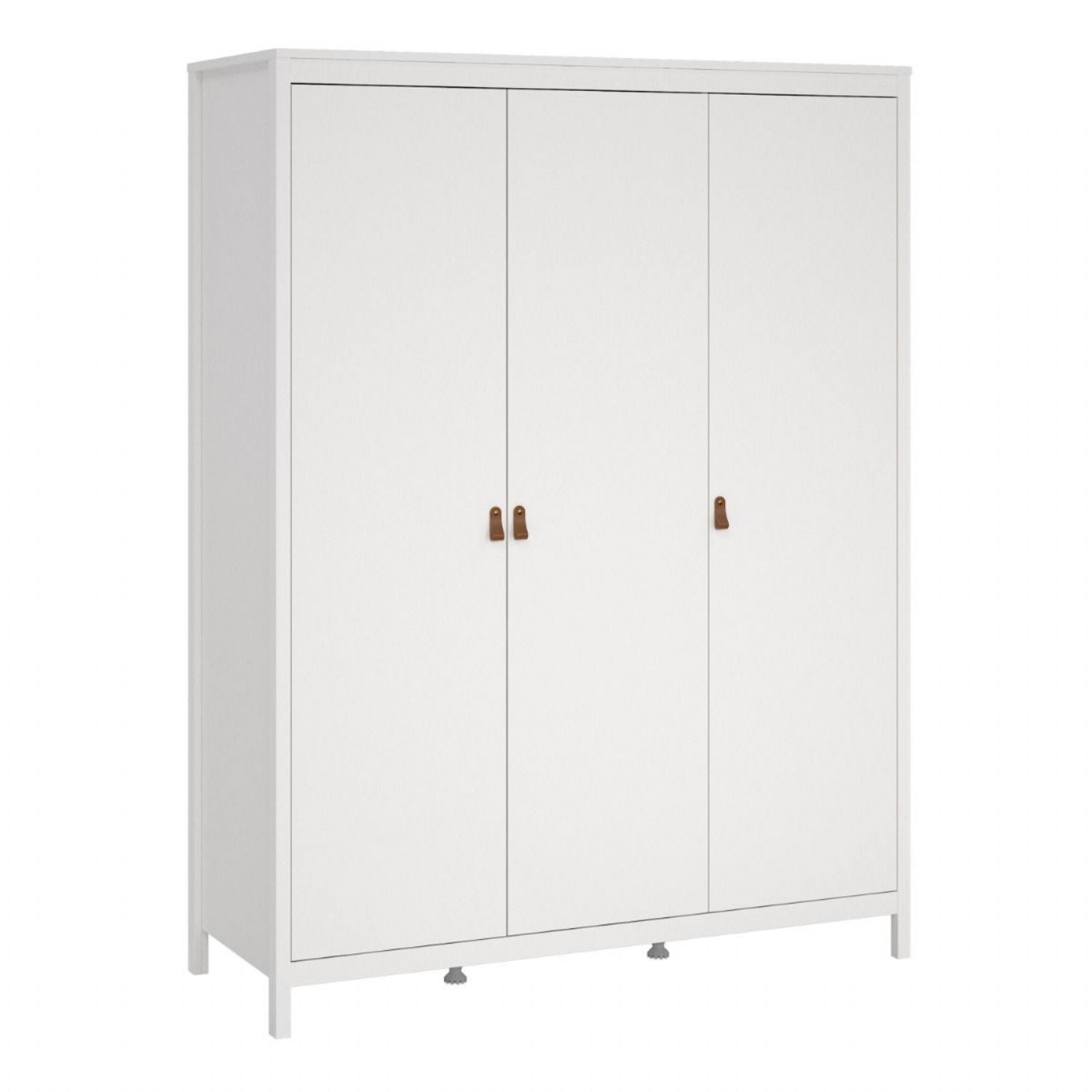 Large White Triple 3 Door Tall Wardrobe 150cm Wide