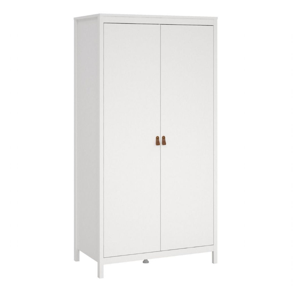 White 2 Door Double Wardrobe
